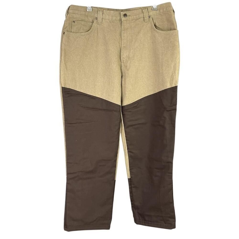 Remington Hunting Jeans Men 40 Brown Cotton Briar Brush Guard Rugged Wear